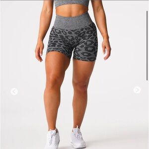 NVGTN grey Leopard workout shorts